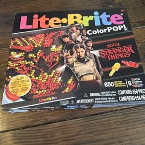 Stranger Things Lite-Brite ColorPop Set Netflix 658 Pieces 6 Templates New
